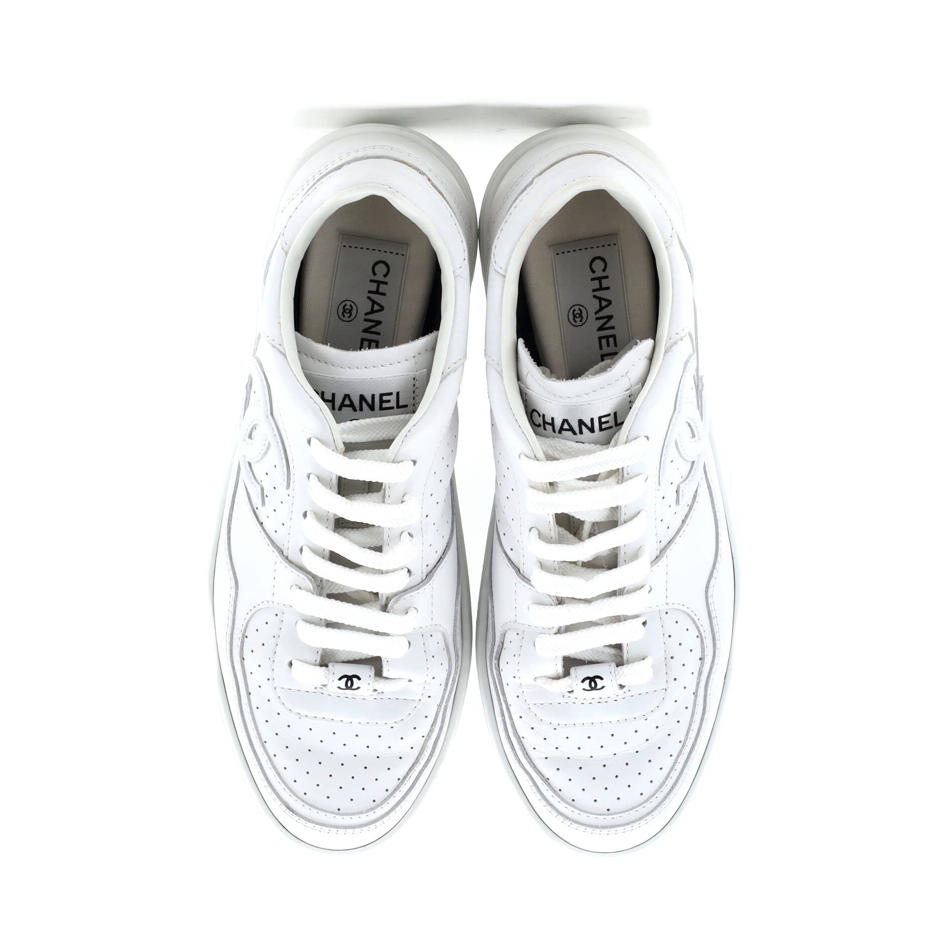 Women's CC Low-Top Sneakers Perforated Leather