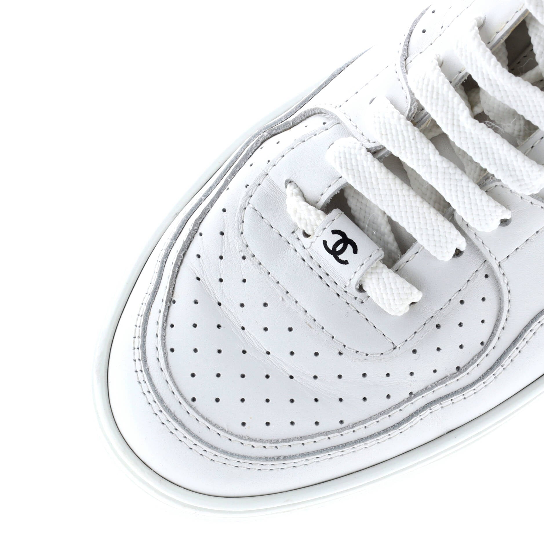 Women's CC Low-Top Sneakers Perforated Leather