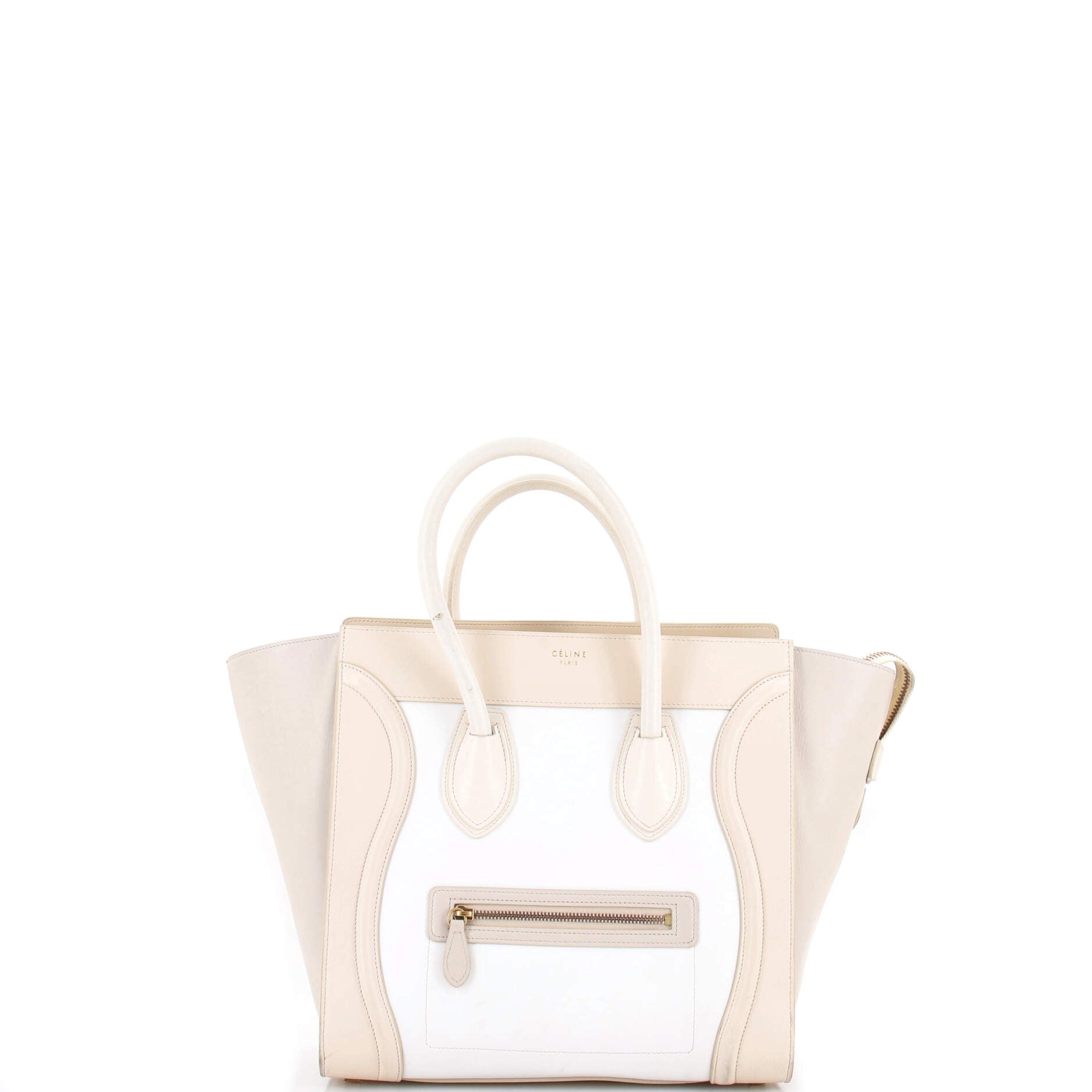 Tricolor Luggage Bag Leather Mini