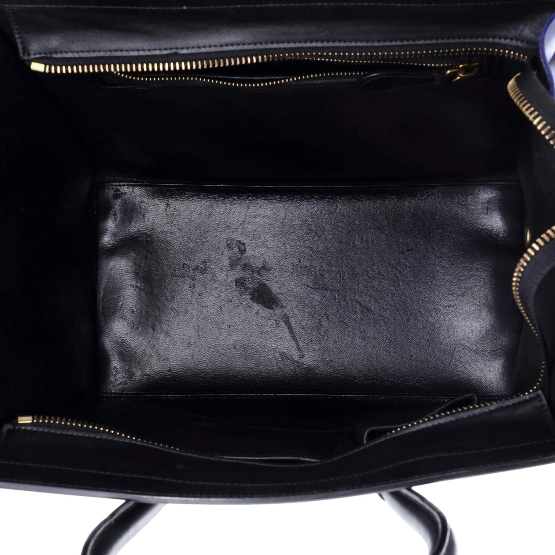 Tricolor Luggage Bag Leather Mini