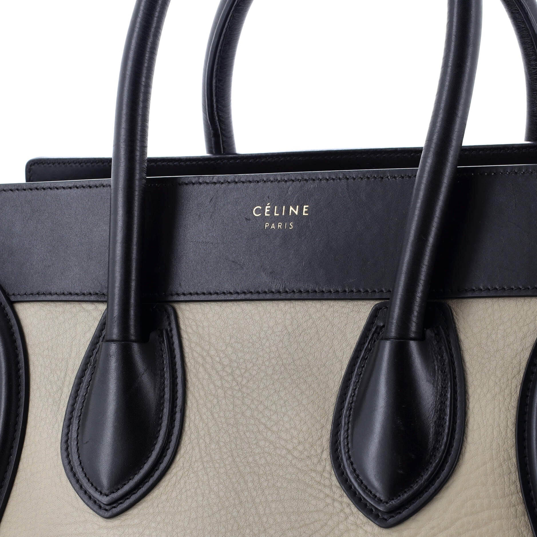 Tricolor Luggage Bag Leather Mini
