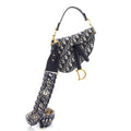 Saddle Handbag with Strap Oblique Canvas Mini