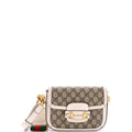 Horsebit 1955 Shoulder Bag GG Coated Canvas with Leather Mini