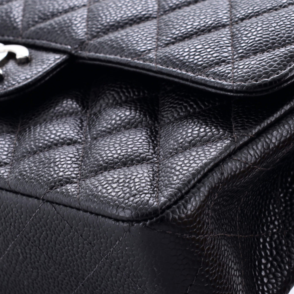 Vintage Classic Double Flap Bag Quilted Caviar Small