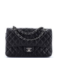 Classic Double Flap Bag Quilted Iridescent Caviar Medium
