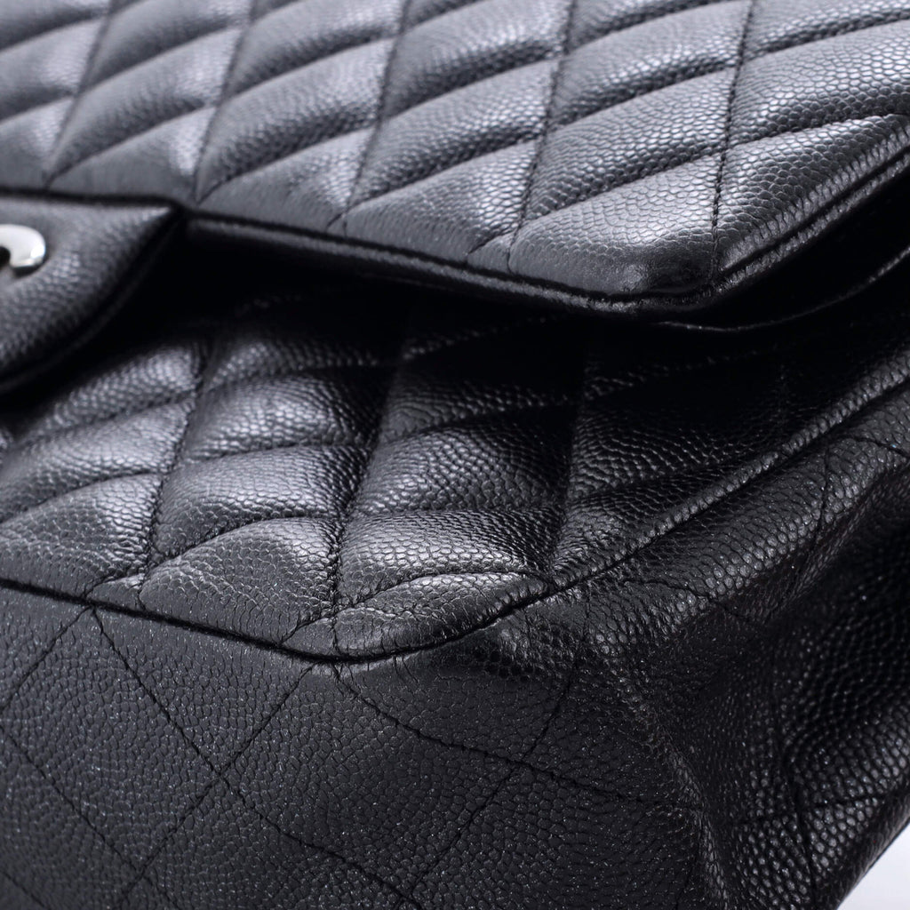 Classic Double Flap Bag Quilted Iridescent Caviar Medium