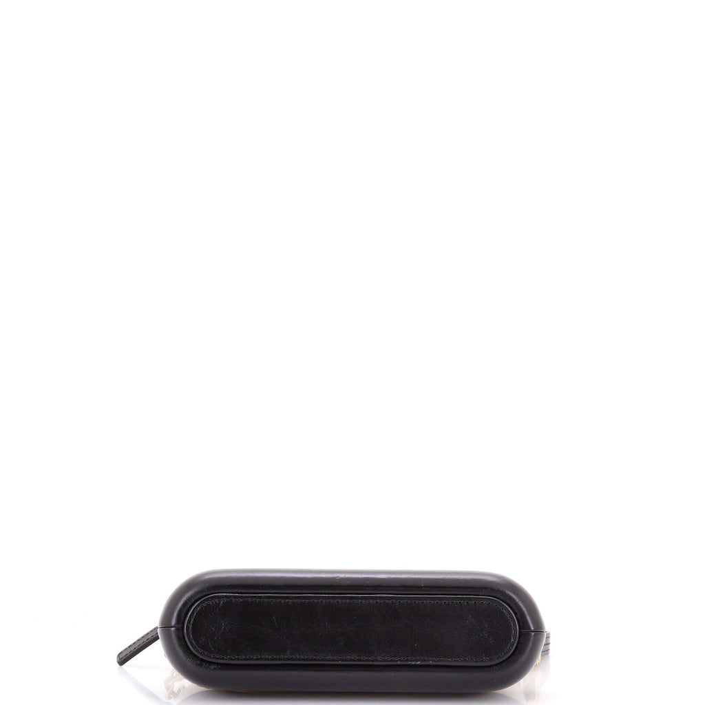 Gabrielle Double Zip Clutch with Chain Quilted Aged Calfskin