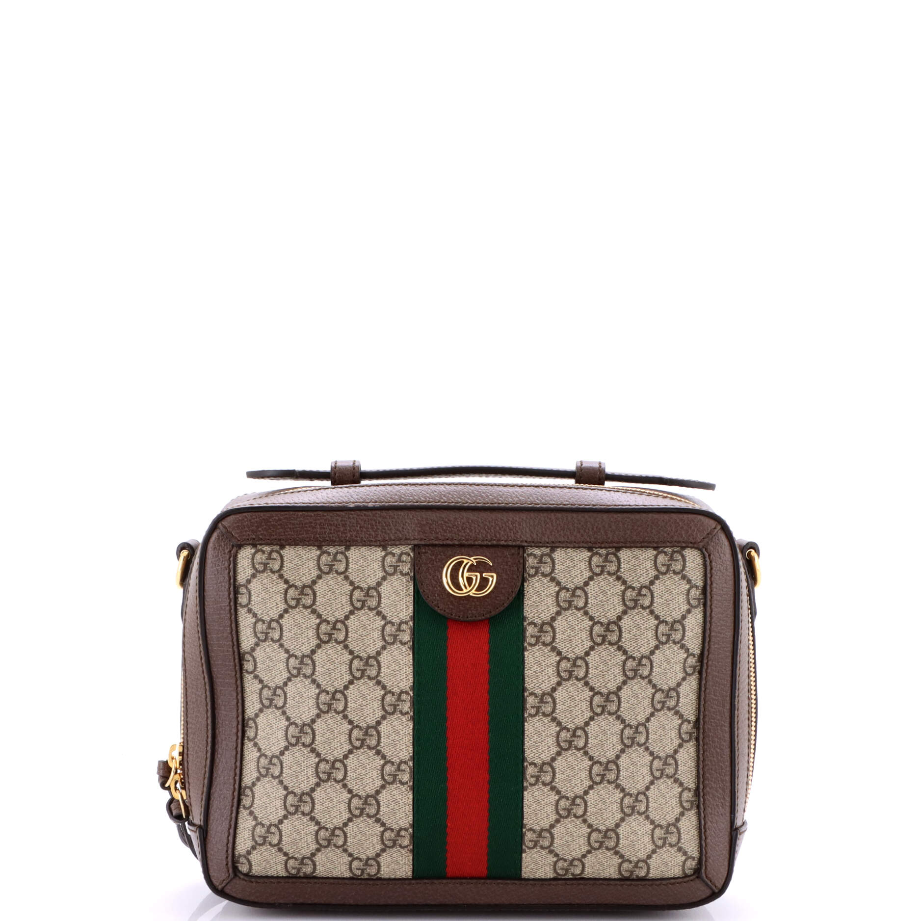 Ophidia Zip Around Camera Bag GG Coated Canvas Small