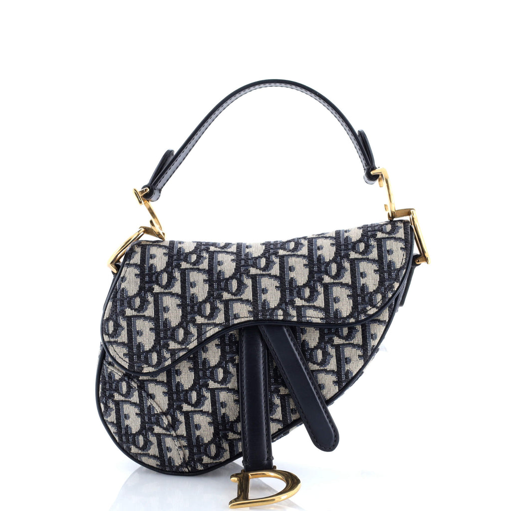 Saddle Handbag Oblique Canvas Mini