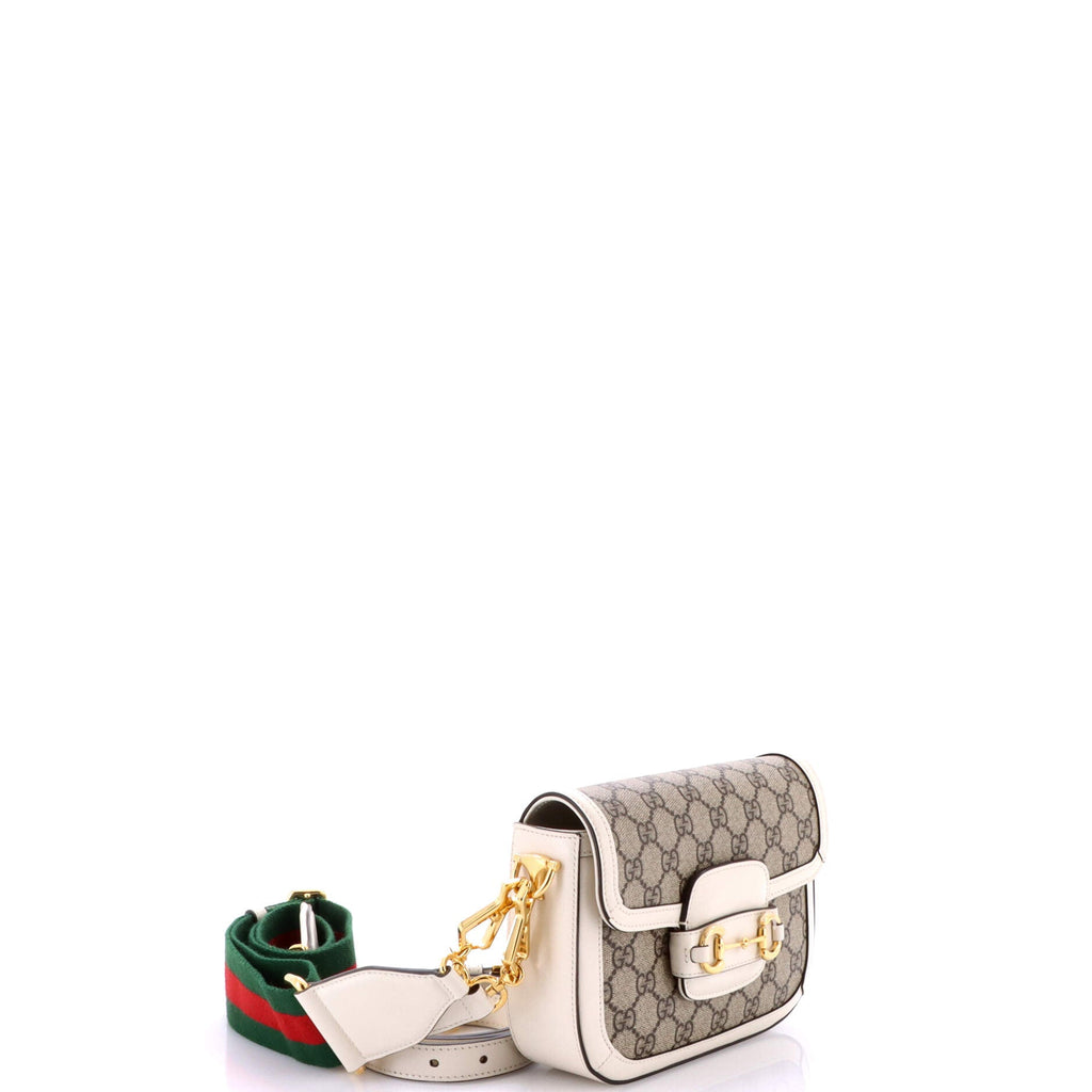 Horsebit 1955 Shoulder Bag GG Coated Canvas with Leather Mini