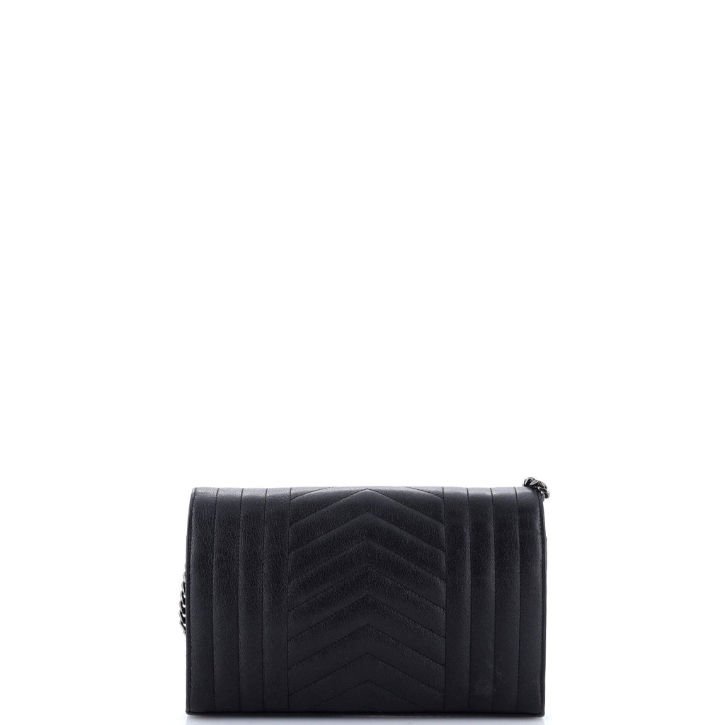 Classic Monogram Chain Wallet Mixed Matelasse Leather Medium
