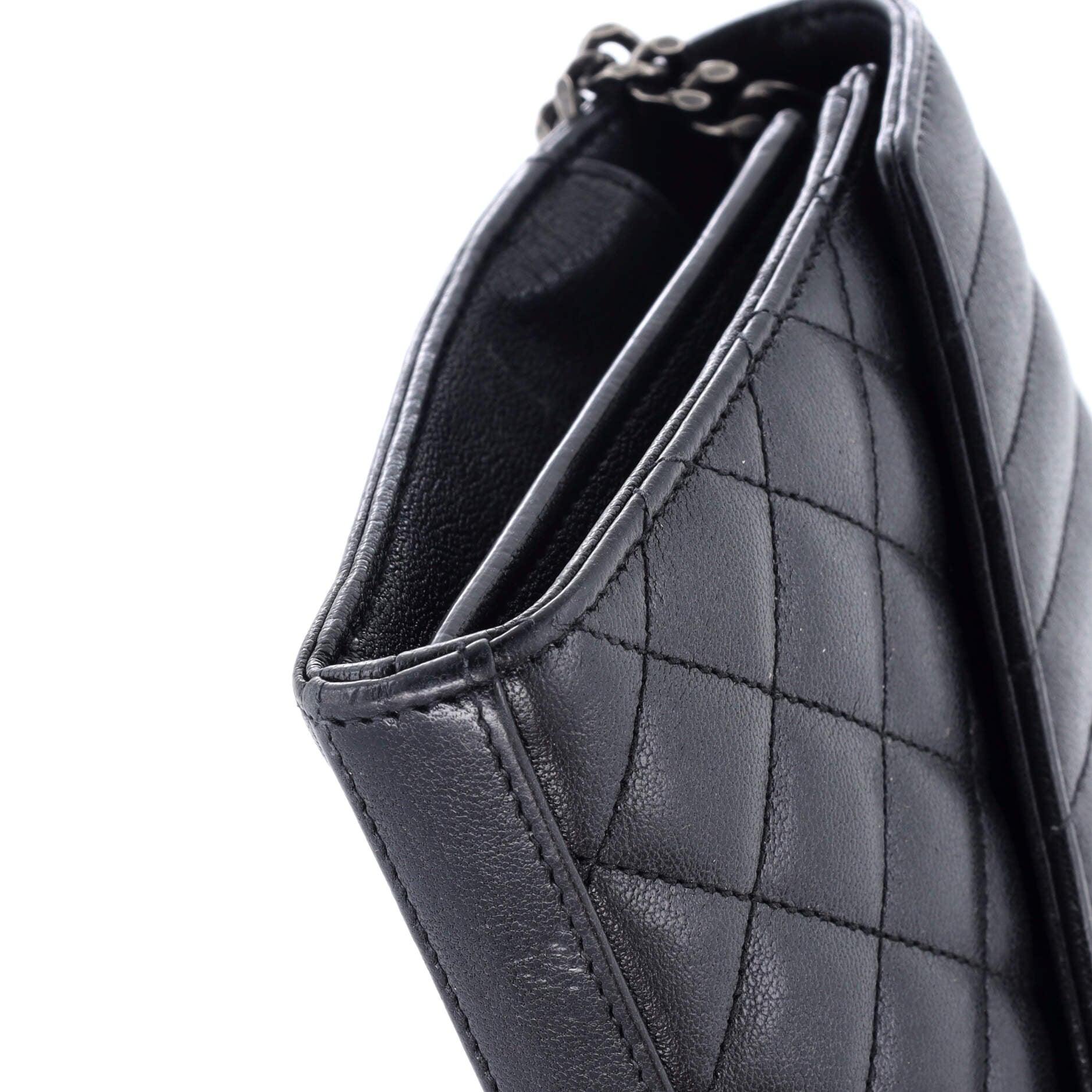 Classic Monogram Chain Wallet Mixed Matelasse Leather Medium