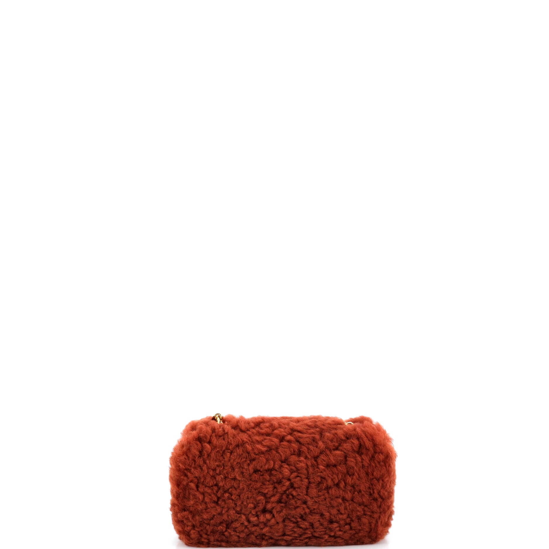 Triomphe Chain Shoulder Bag Shearling Small