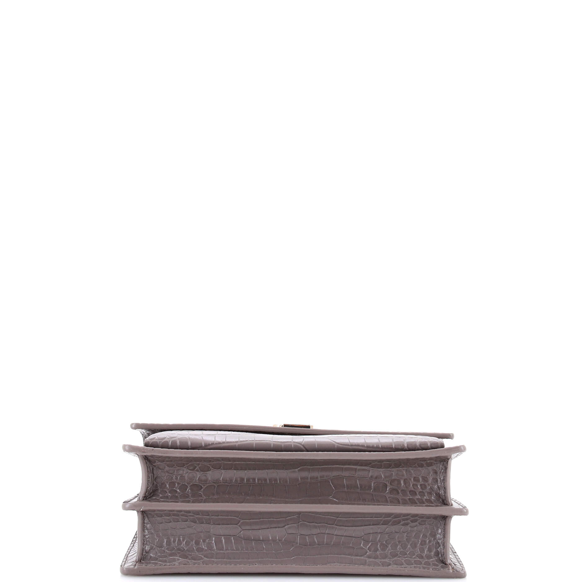 Sunset Crossbody Bag Crocodile Embossed Leather Medium