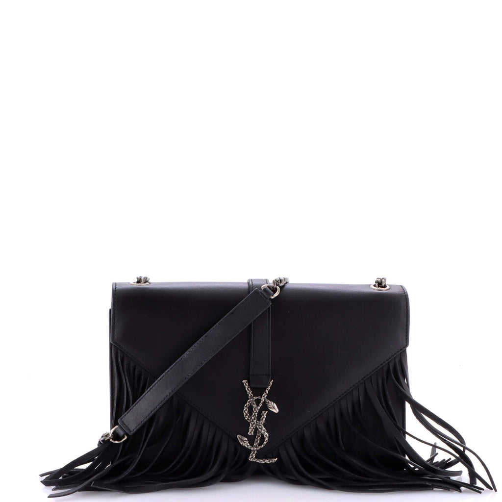 Classic Monogram Fringe Crossbody Bag Leather Medium