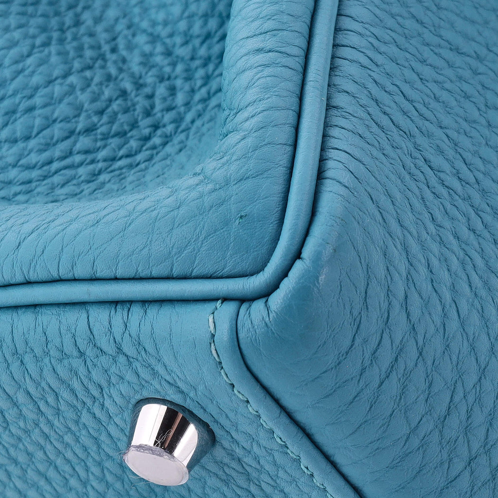 Kelly Handbag Turquoise Togo with Palladium Hardware 28