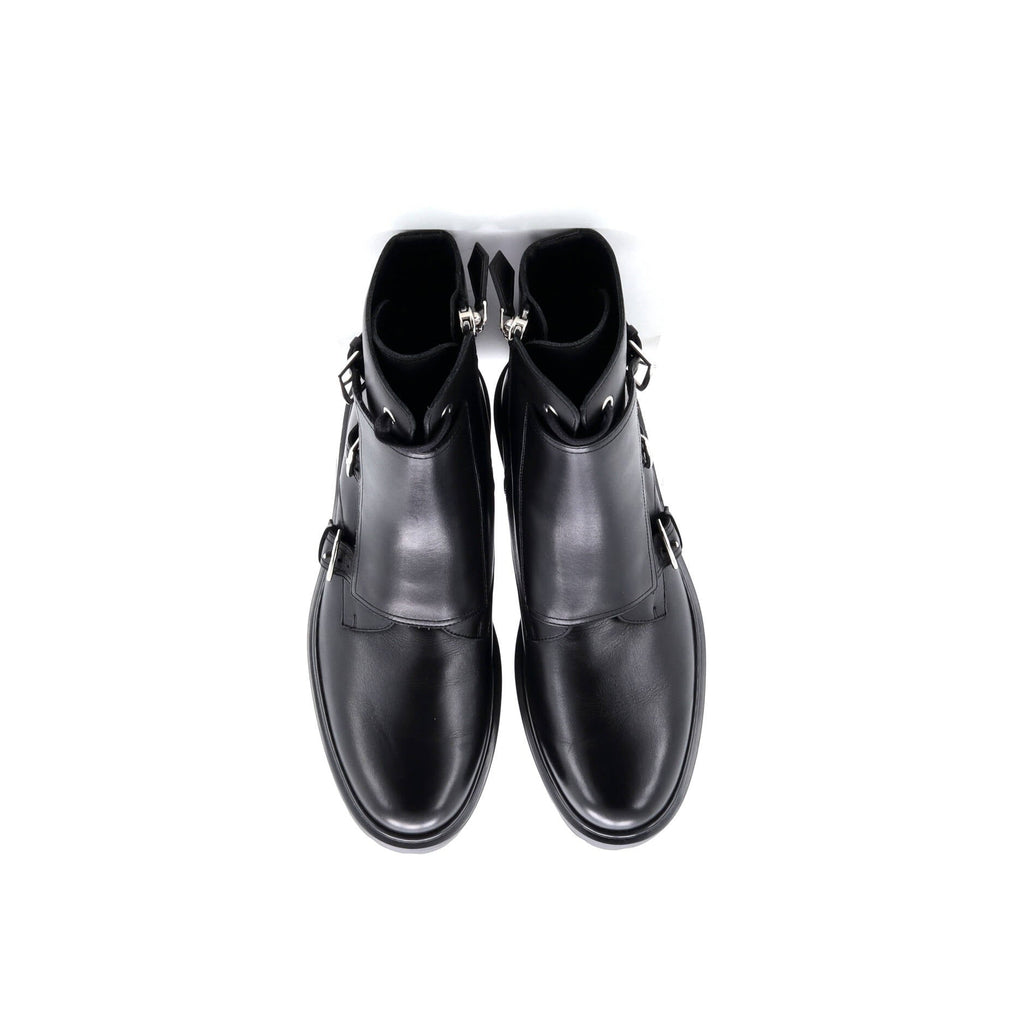 Men's Hoodie Ankle Boots Leather
