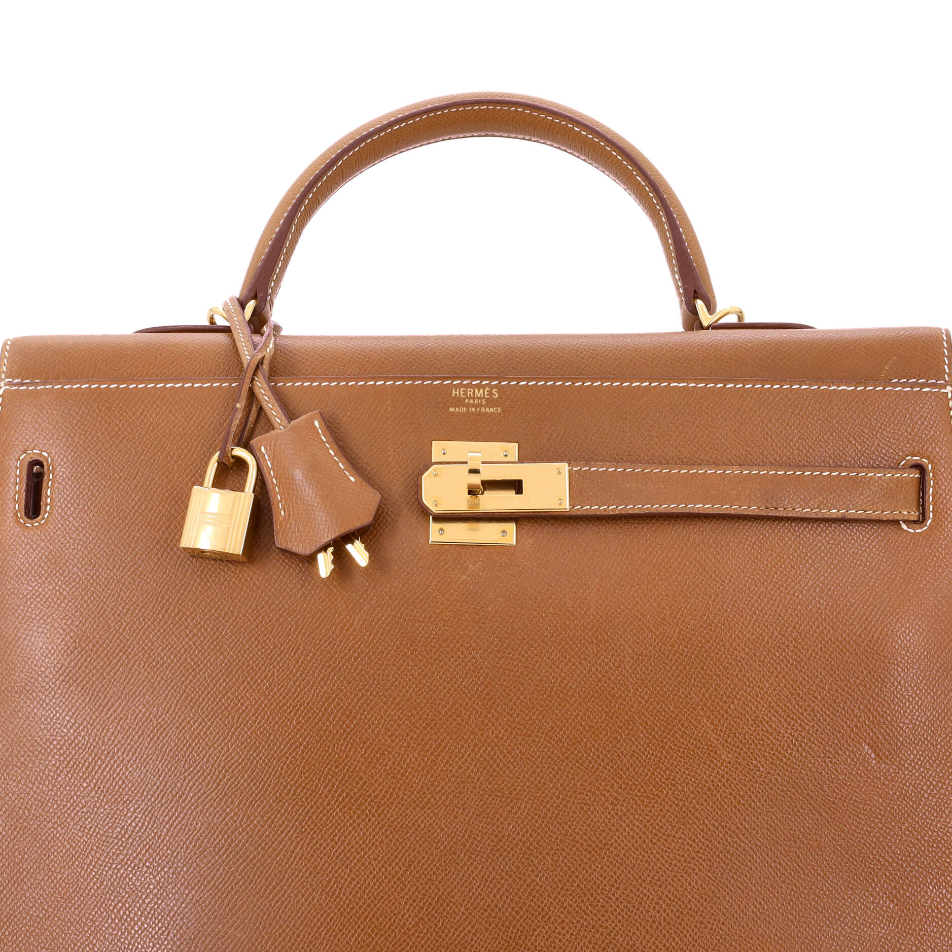 Kelly Handbag Gold Courchevel with Gold Hardware 35