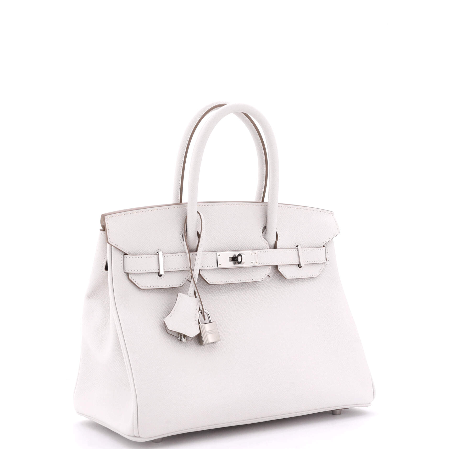 Birkin Handbag Light Epsom with Palladium Hardware 30