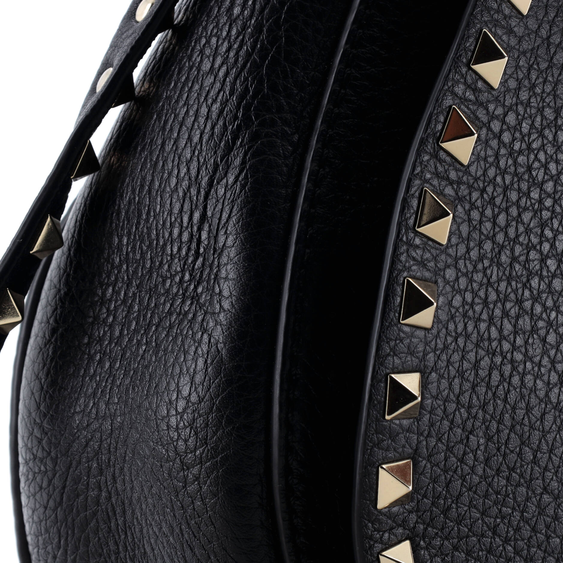 Rockstud Flip Lock Saddle Bag Leather Small