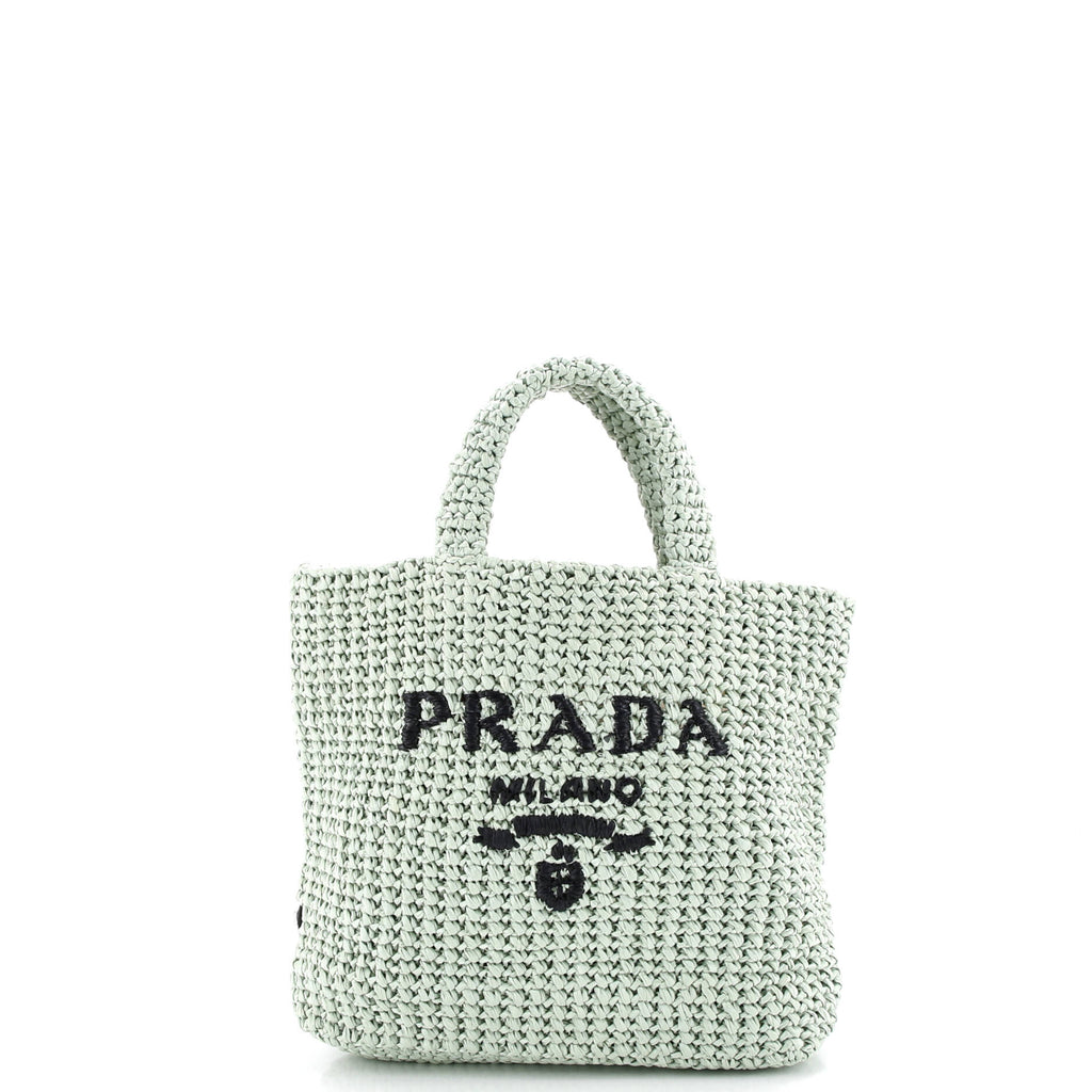 Logo Tote Raffia Small