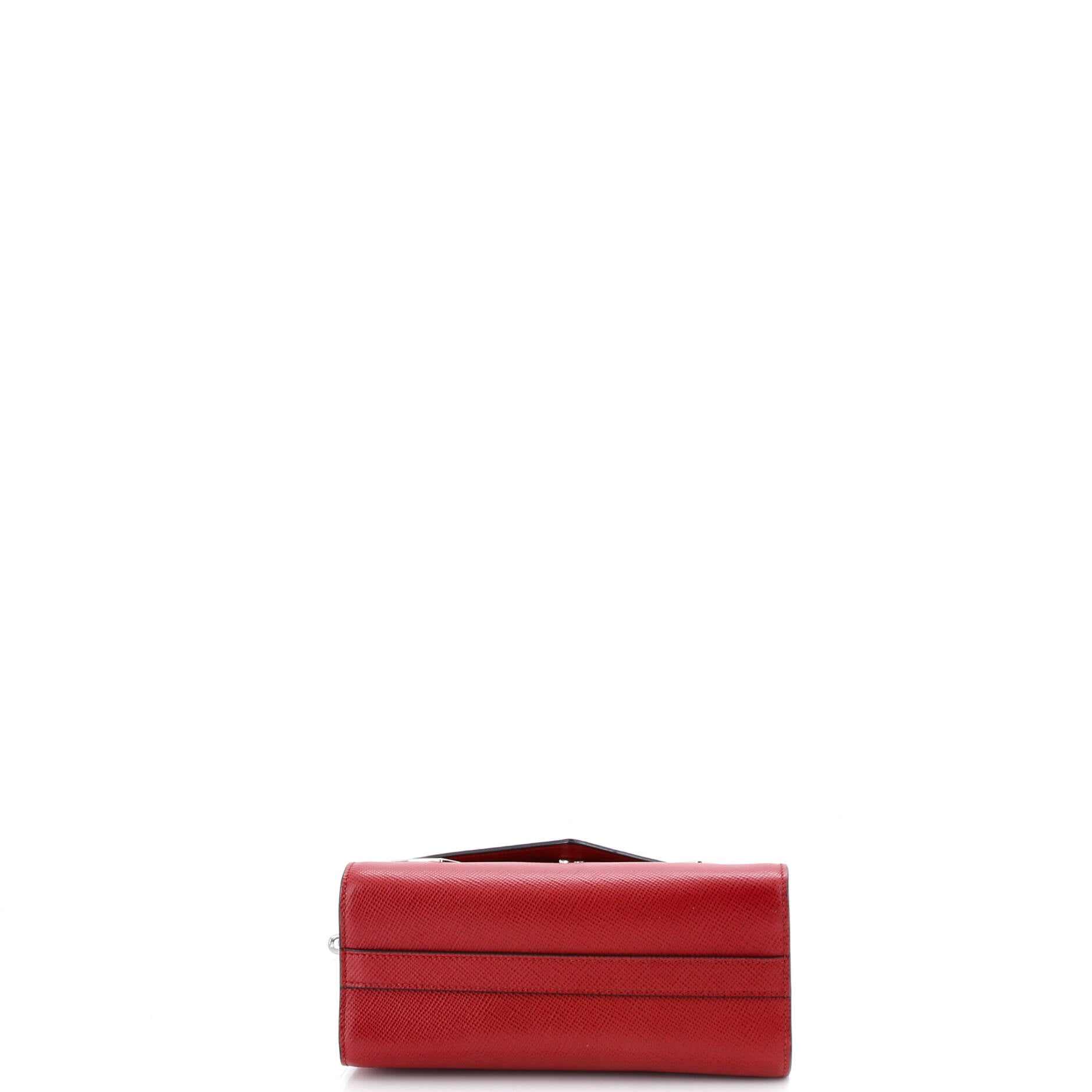 Monochrome Shoulder Bag Embellished Saffiano Leather Small