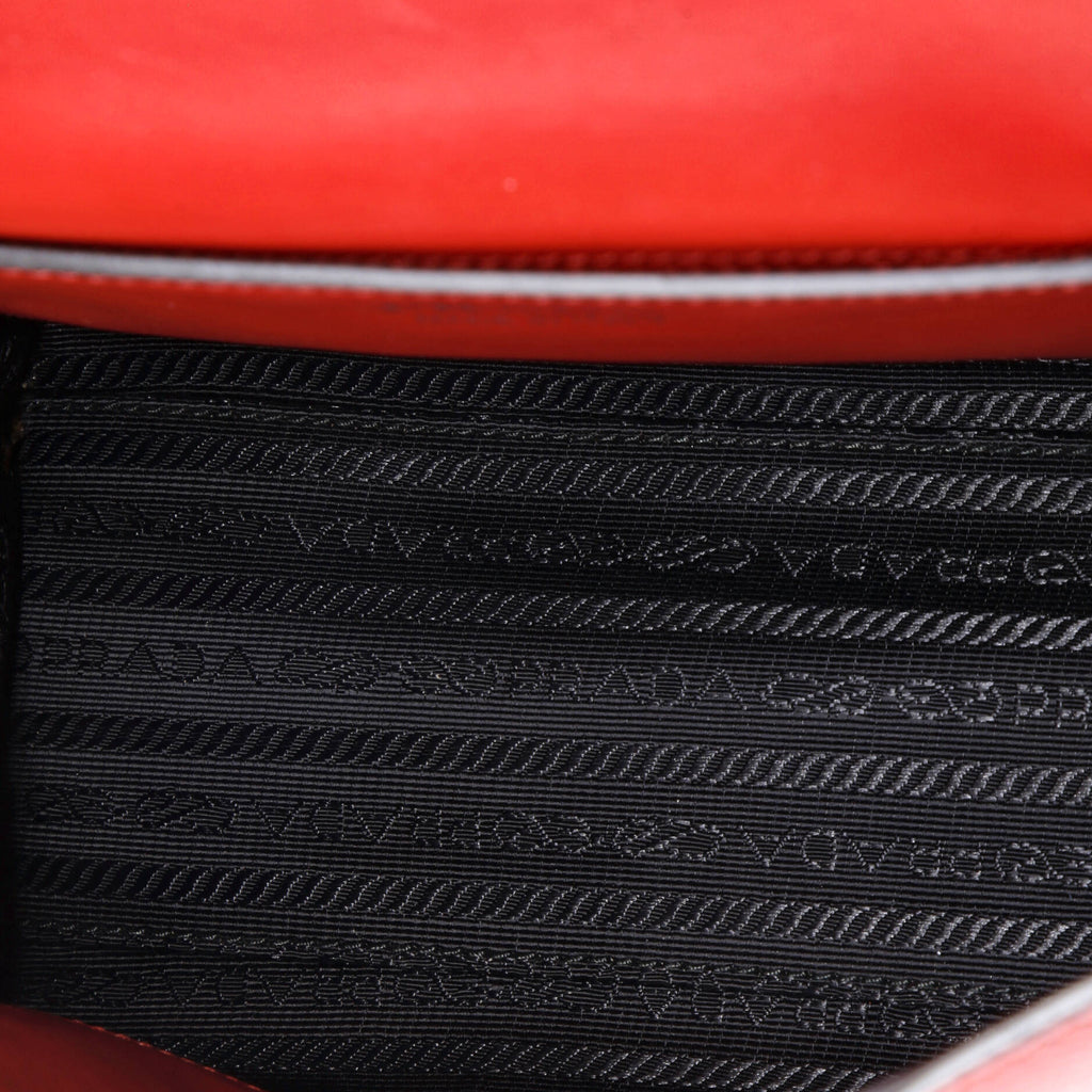 Monochrome Shoulder Bag Embellished Saffiano Leather Small