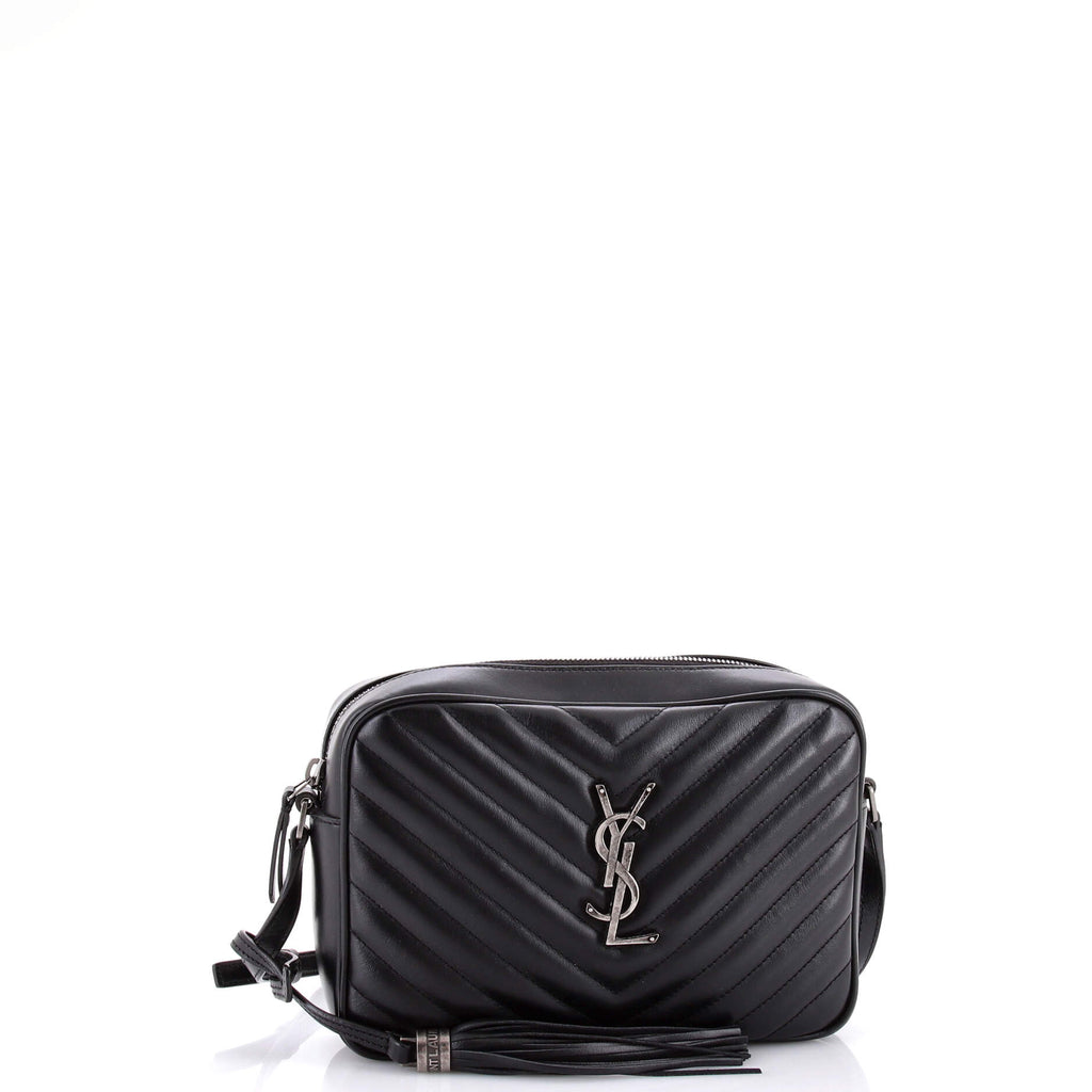Lou Camera Bag Matelasse Chevron Leather Small