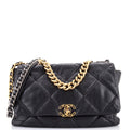 19 Flap Bag Quilted Leather Maxi