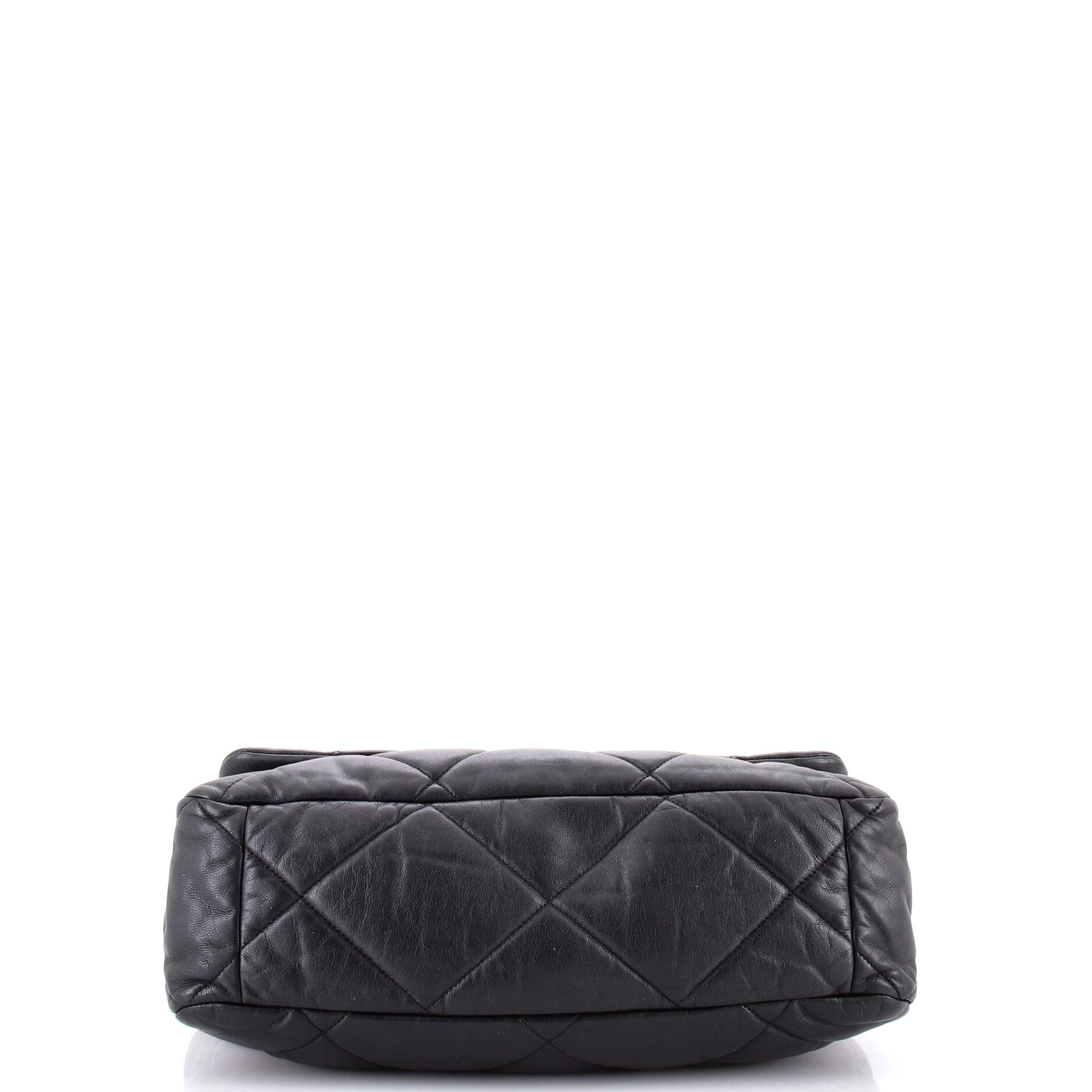 19 Flap Bag Quilted Leather Maxi