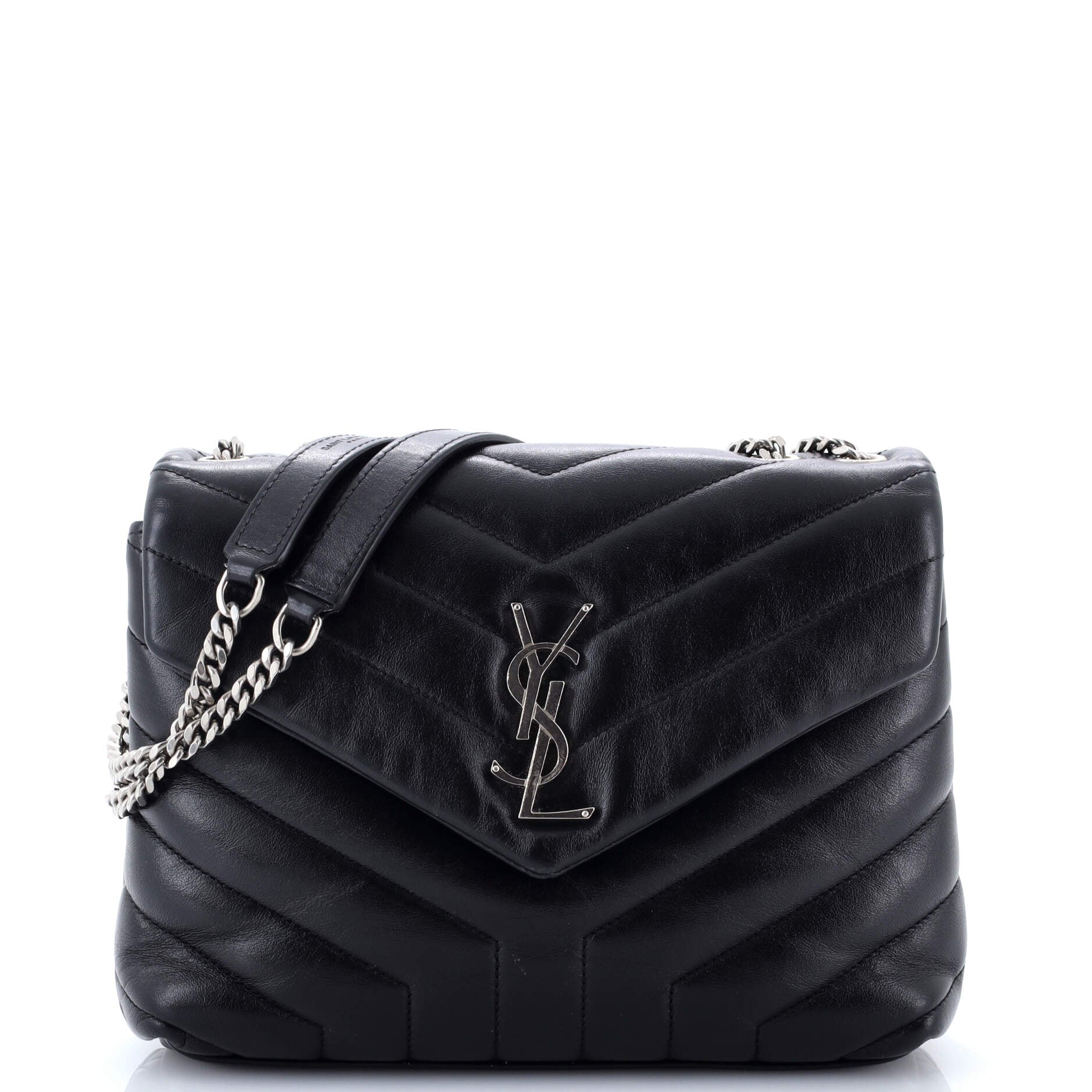 Loulou Shoulder Bag Matelasse Chevron Leather Small