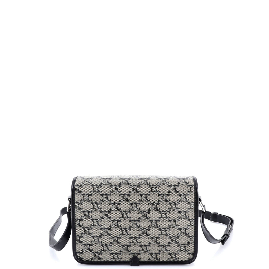 Folco Messenger Bag Triomphe Coated Canvas and Leather Small