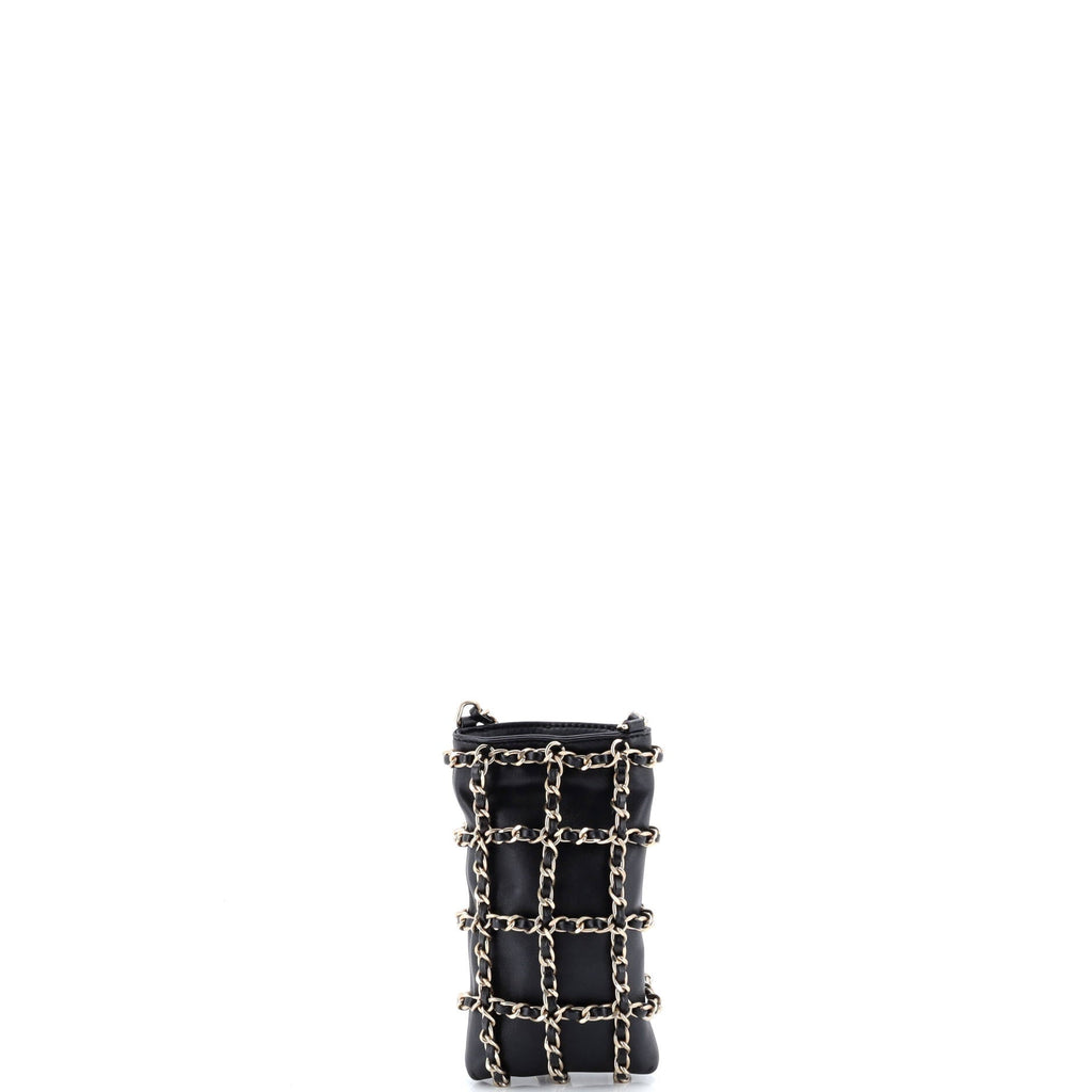 Tech Me Out Clutch With Chain Lambskin