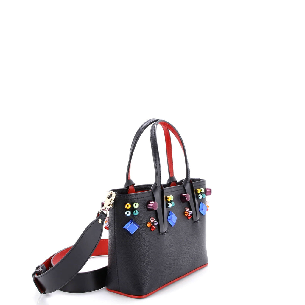 Cabata East West Tote Embellished Leather Mini