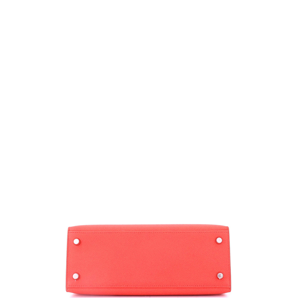 Kelly Handbag Verso Epsom with Palladium Hardware 25
