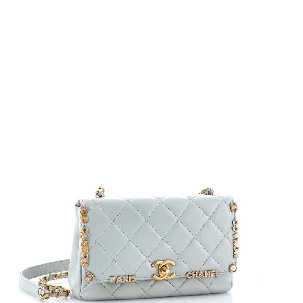 Paris Monaco Flap Bag Quilted Lambskin Mini