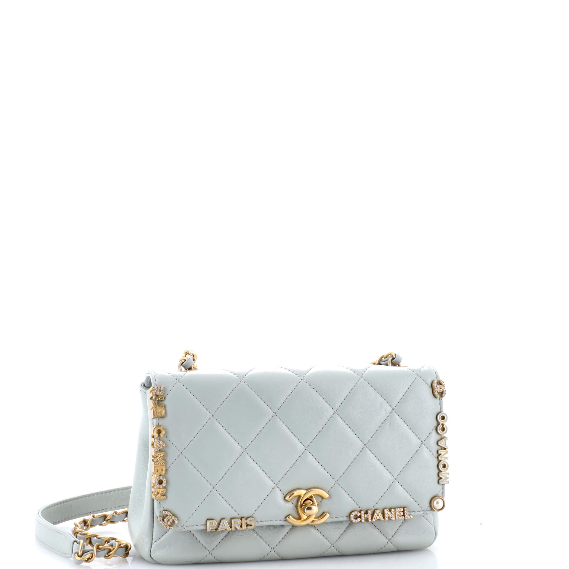 Paris Monaco Flap Bag Quilted Lambskin Mini