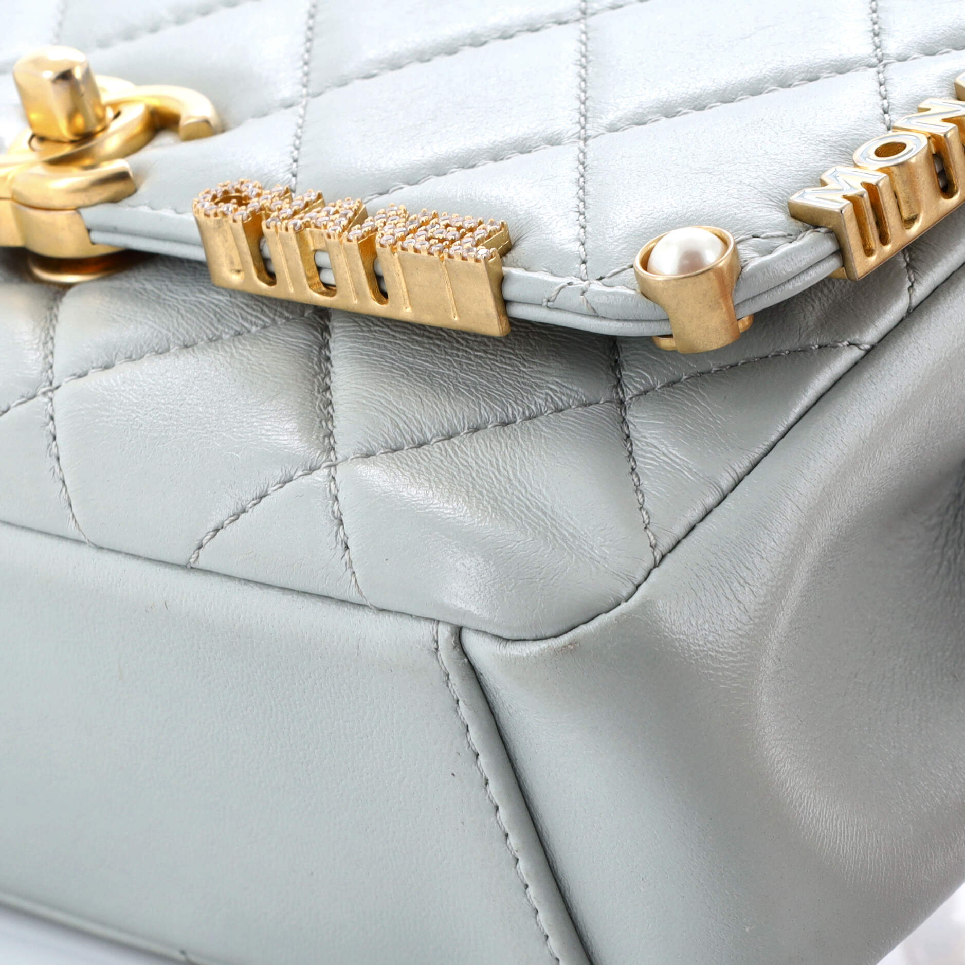 Paris Monaco Flap Bag Quilted Lambskin Mini
