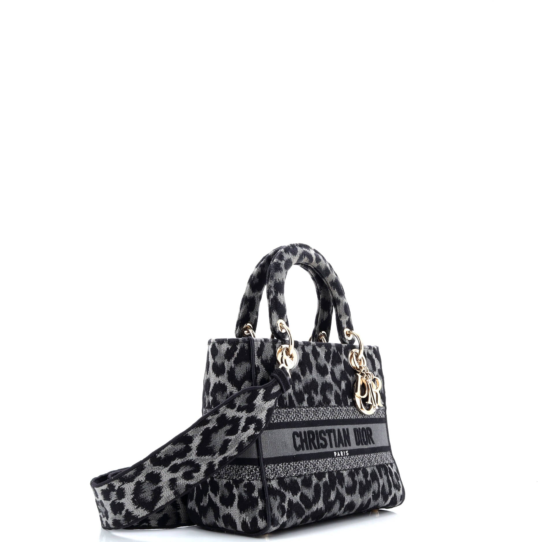 Lady D-Lite Bag Mizza Embroidered Canvas Medium