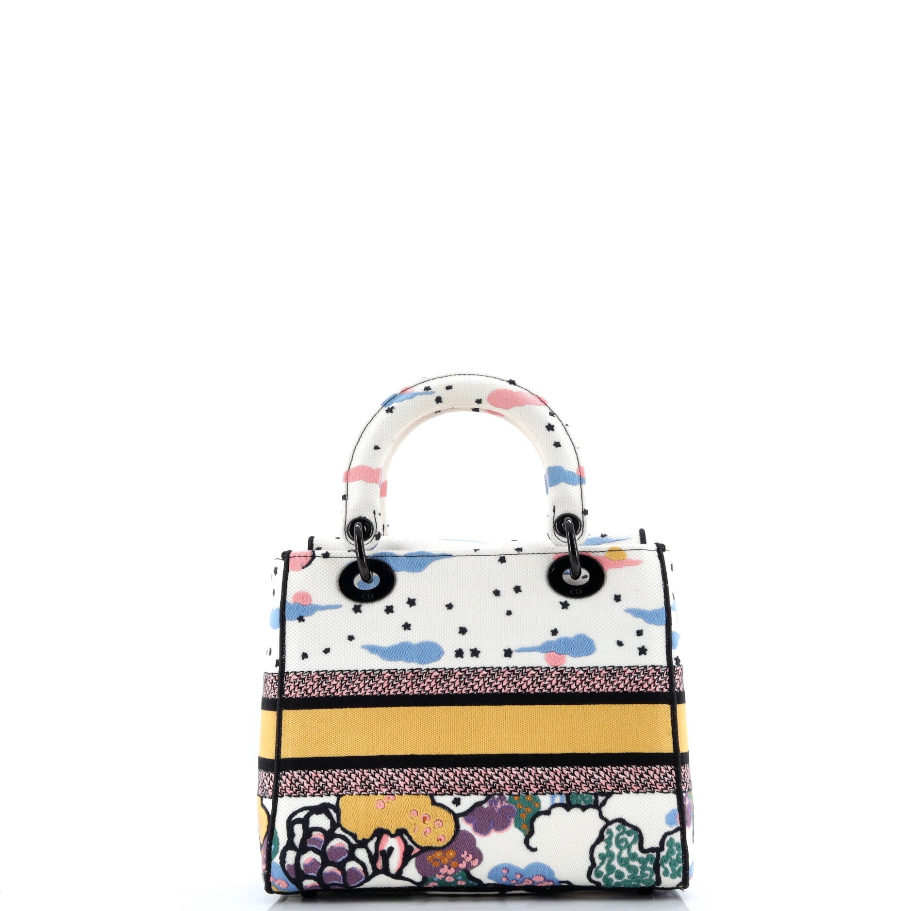 Lady D-Lite Bag Mizza Embroidered Canvas Medium