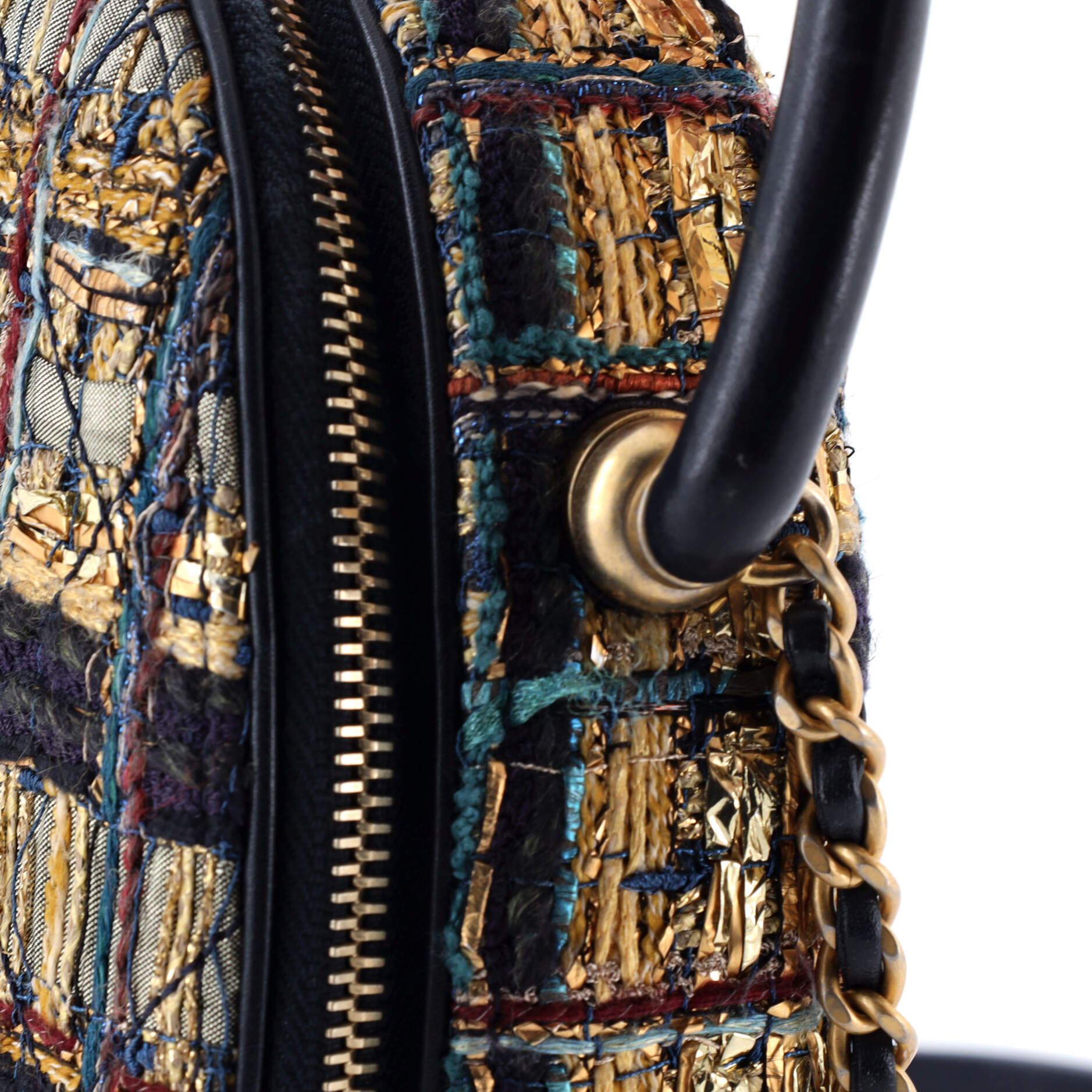 Paris-New York Oval Camera Case Quilted Tweed Small