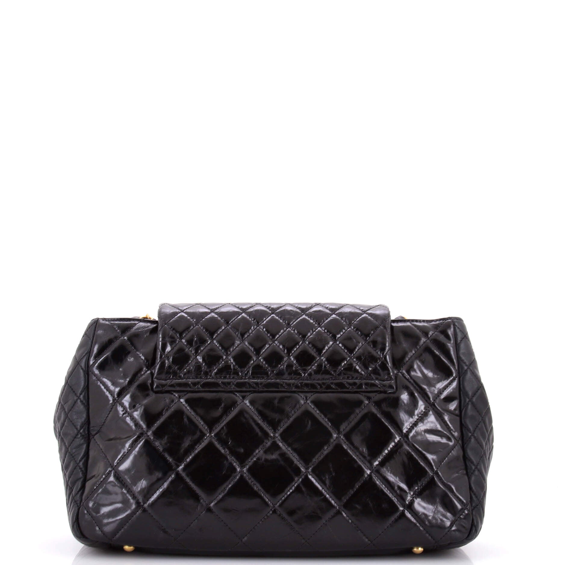 Accordion Reissue Flap Bag Quilted Glazed Calfskin Maxi