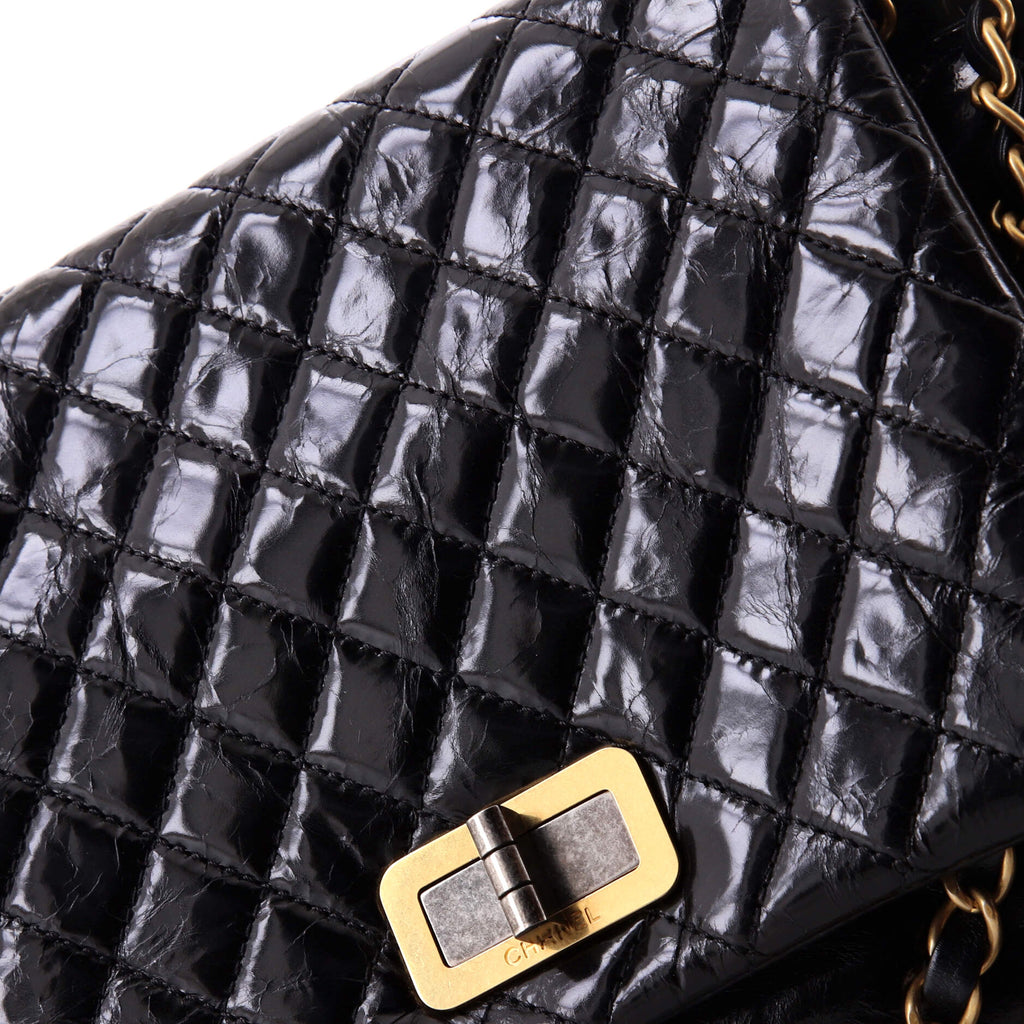 Accordion Reissue Flap Bag Quilted Glazed Calfskin Maxi