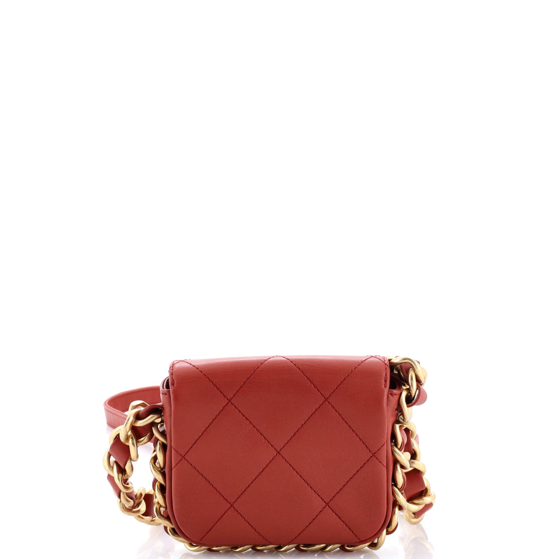 Framing Chain Flap Bag Quilted Calfskin Mini