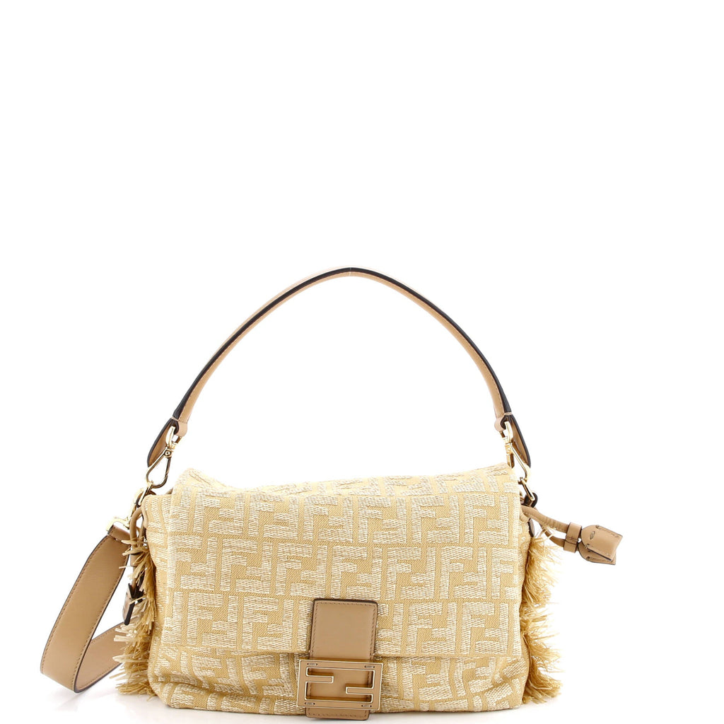 Mamma Baguette NM Zucca Jacquard and Raffia Medium