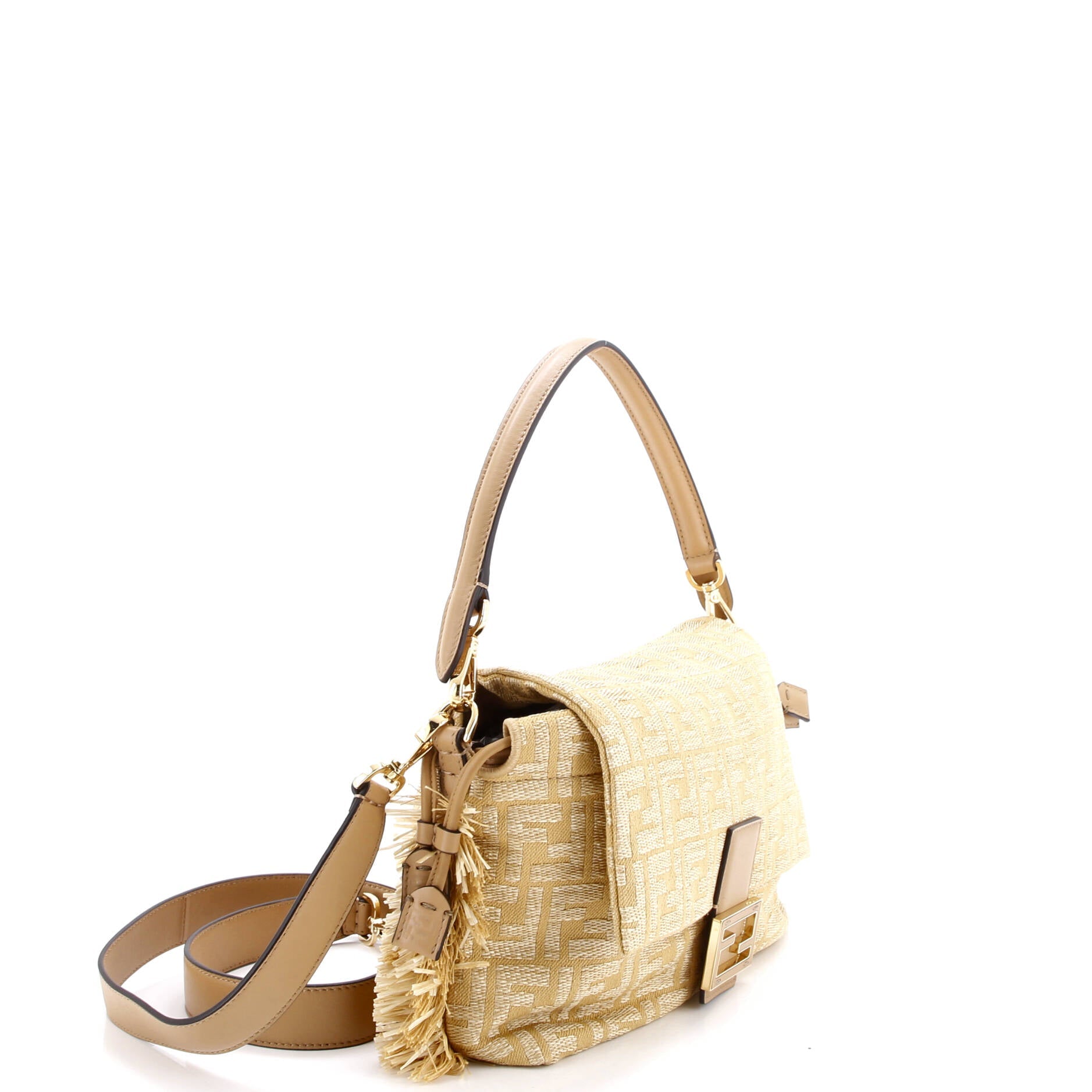 Mamma Baguette NM Zucca Jacquard and Raffia Medium