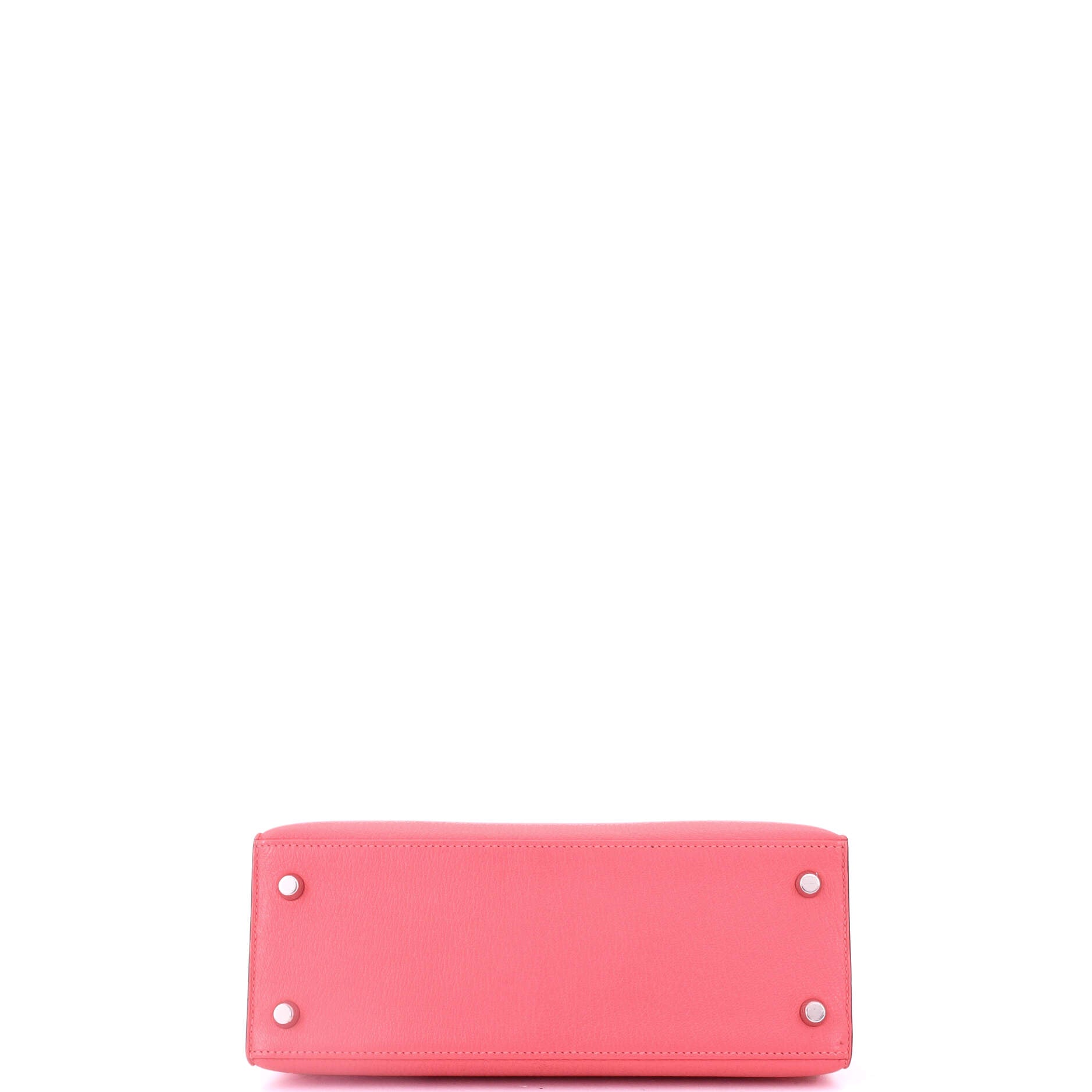 Kelly Handbag Rose Azalée Chevre Mysore with Palladium Hardware 25