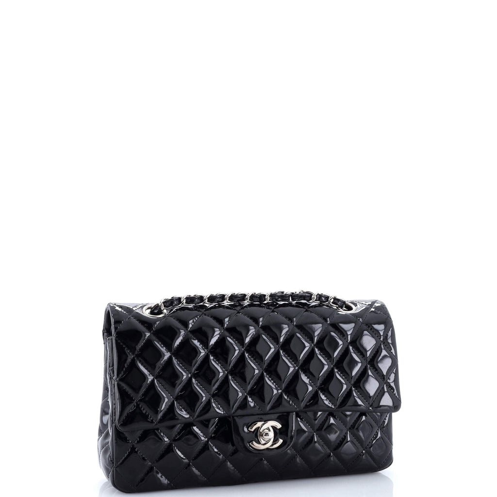 Vintage Classic Double Flap Bag Quilted Patent Medium