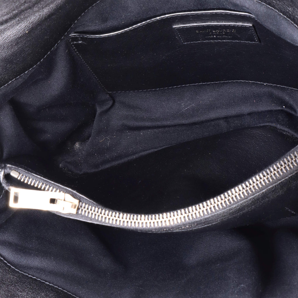 Classic Monogram College Bag Matelasse Chevron Leather Large