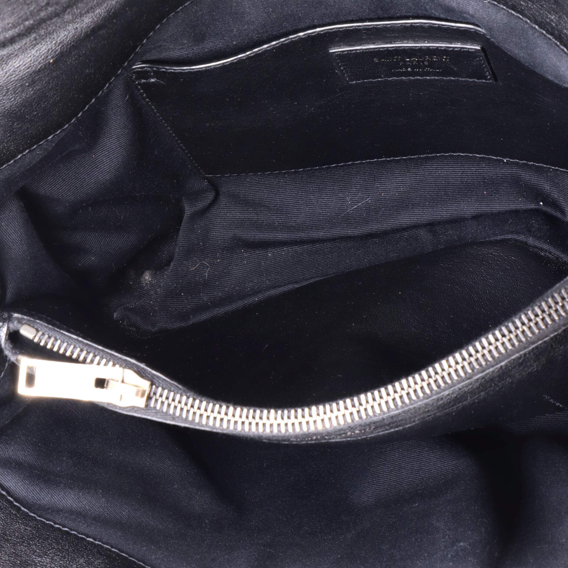 Classic Monogram College Bag Matelasse Chevron Leather Large